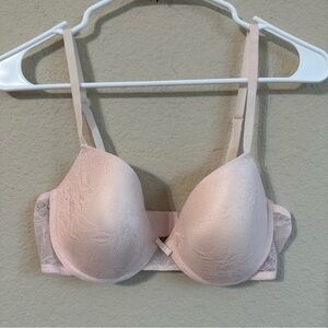 Primark Bra Pink Lace Underwire Full Coverage Adjustable Straps Sexy Classic